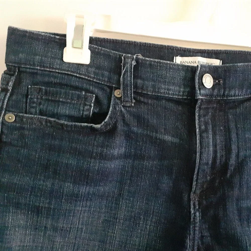 Banana Republic Premium Denim 29 Roll-Up Denim Jeans Shorts Small
